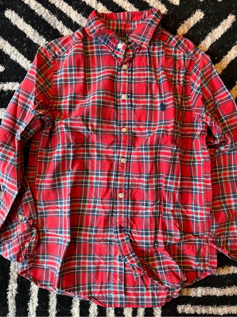 Polo by Ralph Lauren Red Plaid Long-Sleeve Button-Down Shirt